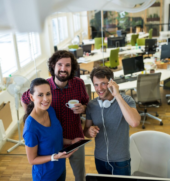 Team members collaborating at Elemnexus